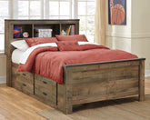 Diamond Furniture - Ashley Furniture - Trinell Full Bookcase Bed with 2 Sided Storage - Full Bookcase Bed with 2 Sided Storage - B446B79